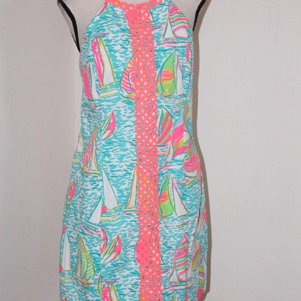 Lilly Pulitzer, Sasha Shift dress Pop Up UGotta Regatta Sailboat - Picture 5 of 12